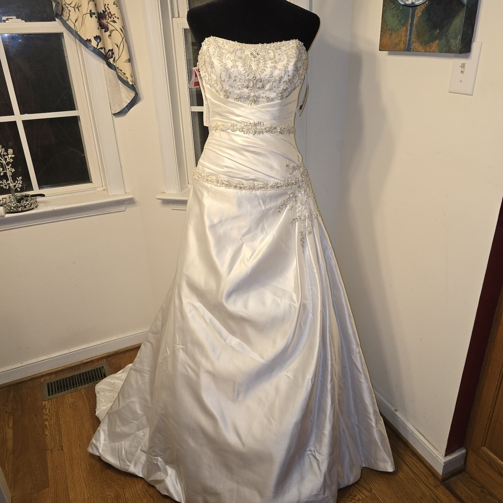 Mori Lee‎ 2311 Wedding Dress Bridal Gown Beaded Embellished Strapless Size 8